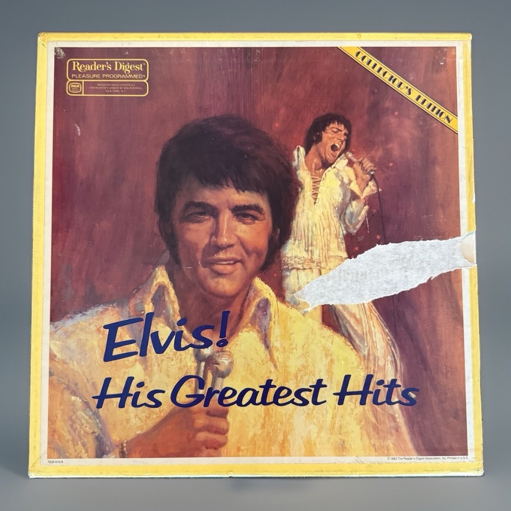 ELVIS PRESLEY ORIGINAL BOX OF 7 LP'S HIS GREATEST HITS USA 1983 READER'S DIGEST